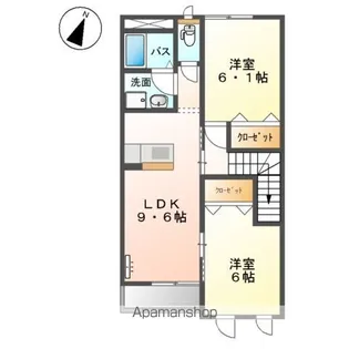 ベルローズ【203号室】の間取り