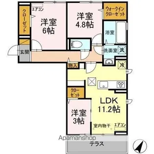 フォレストおおたか Ⅱ【1階】の間取り