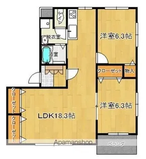 グランエスポワールⅦ【101号室】の間取り
