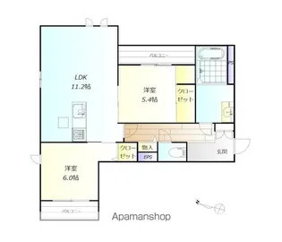 グランドコート中野【2階】の間取り