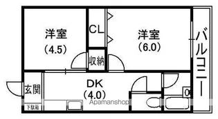 レジデンストモエ【2階】の間取り