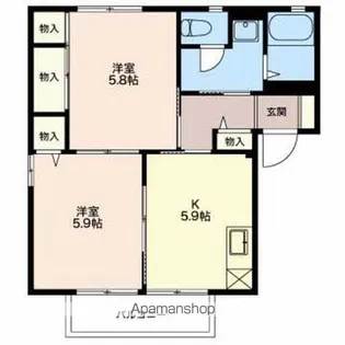 ブリーズ柳A【2階】の間取り