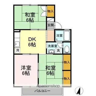 セジュール小松原 A棟【1階】の間取り