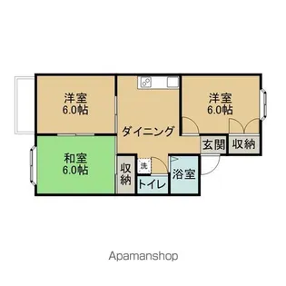 アーバンルネッサ若園A【103号室】の間取り