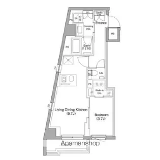 東京都中野区弥生町2丁目【マンション】の間取り