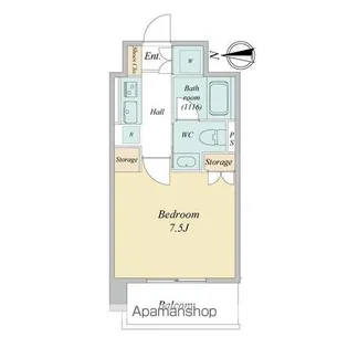 エルスタンザ広瀬通レジデンス【10階】の間取り