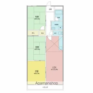 シャトーエミール【3階】の間取り