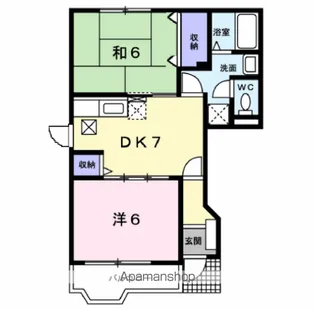 メゾン・ラフィーネA【1階】の間取り