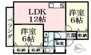 福町ハイツ A棟【A102号室】の間取り