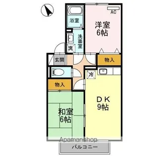 セジュールASO【1階】の間取り