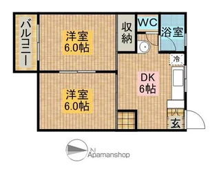 西遠マンション【3階】の間取り