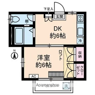 アムス阿佐ヶ谷【2階】の間取り