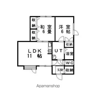 コーポはまなす【1階】の間取り