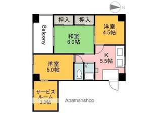 CALM中広【301号室】の間取り