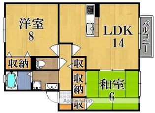 プレミール秋篠Ⅱ【2階】の間取り