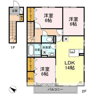 グランディオーソ 2nd【2階】の間取り