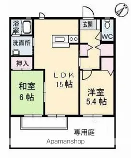 シャーメゾン長府黒門【1階】の間取り