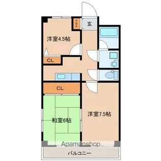 クオーレ白鳥【603号室】の間取り