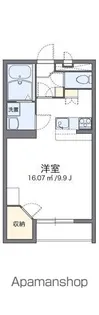 レオパレス御所野【201号室】の間取り