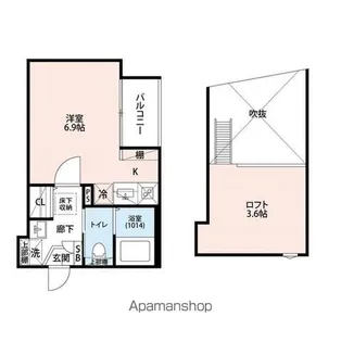 エクセラン東立石【3階】の間取り