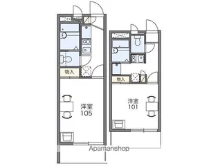 レオパレスK・Y【1階】の間取り
