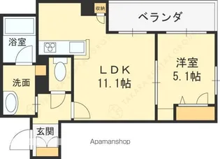 ティーエヌ伍番館【2階】の間取り
