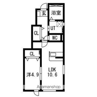 アークブリス【101号室】の間取り