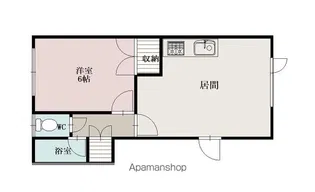 レジデンス関【202号室】の間取り