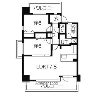 茶屋ヶ坂ライズ【4階】の間取り