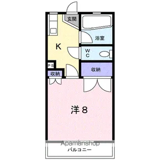 マンション加賀美【3階】の間取り