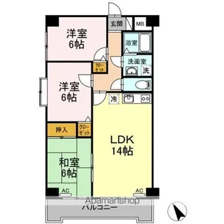 エルセリートオーテ【4階】の間取り