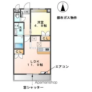 フィオーレ デ ローザ【1階】の間取り