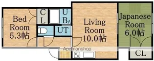 コーポニューリバー【102号室】の間取り