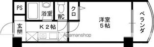 ノルデンハイムリバーサイド天神橋【5階】の間取り