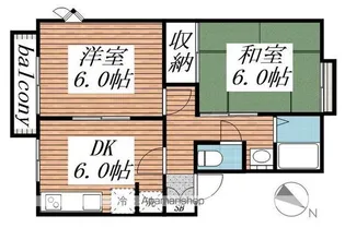 エスポワールA棟【1階】の間取り
