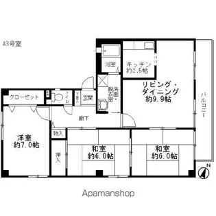 パークファイブ A棟【203号室】の間取り