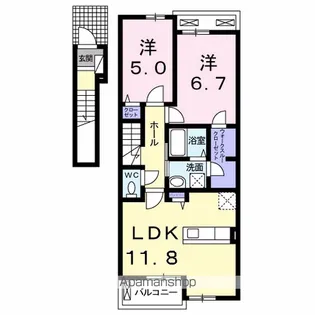 ノブレスオブリージュ【202号室】の間取り