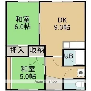 和風荘【1階中号室】の間取り