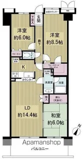 ラミーユ浦和ハイライズセカンド【4階】の間取り