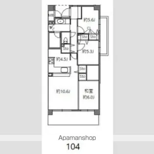 アソシエール溝の口【1階】の間取り