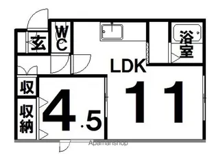 ヴォーンリッヒ緑ヶ岡【2階】の間取り