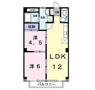 ハイネスヤワラ【2階】の間取り