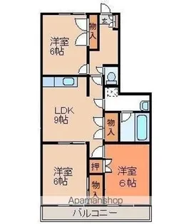 ハイツ麹屋 Ⅱ【305号室】の間取り