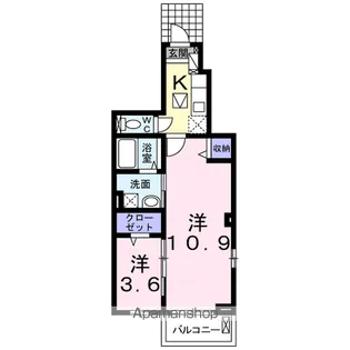 ディアコート口酒井 弐番館【1階】の間取り