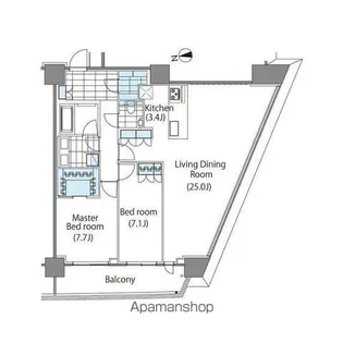 コンフォリア新宿イーストサイドタワー【5階】の間取り