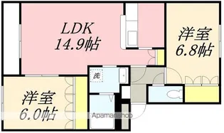 ハッピーライフ【202号室】の間取り