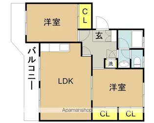 セリオ【404号室】の間取り