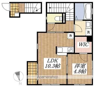 東京都昭島市宮沢町2丁目【アパート】の間取り