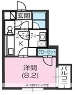 レジデンシア竹橋【1階】の間取り