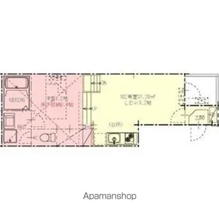 エスポワール中村【1028号室】の間取り